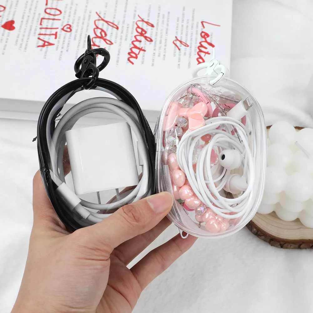 Jewelry Organizer Transparent Storage Box Pouch Mystery Box Keychain Bag Storage Case Thicken Wallet Cute Doll Bag Organization