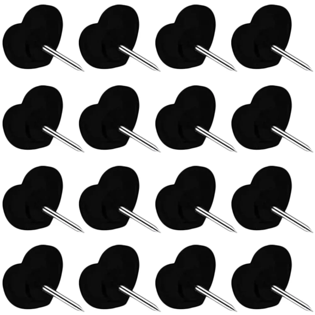 200Pcs Heart Shaped Thumbtacks Premium Plastic Steel Pushpins Exquisite Workmanship Multi Accessories Home Supply
