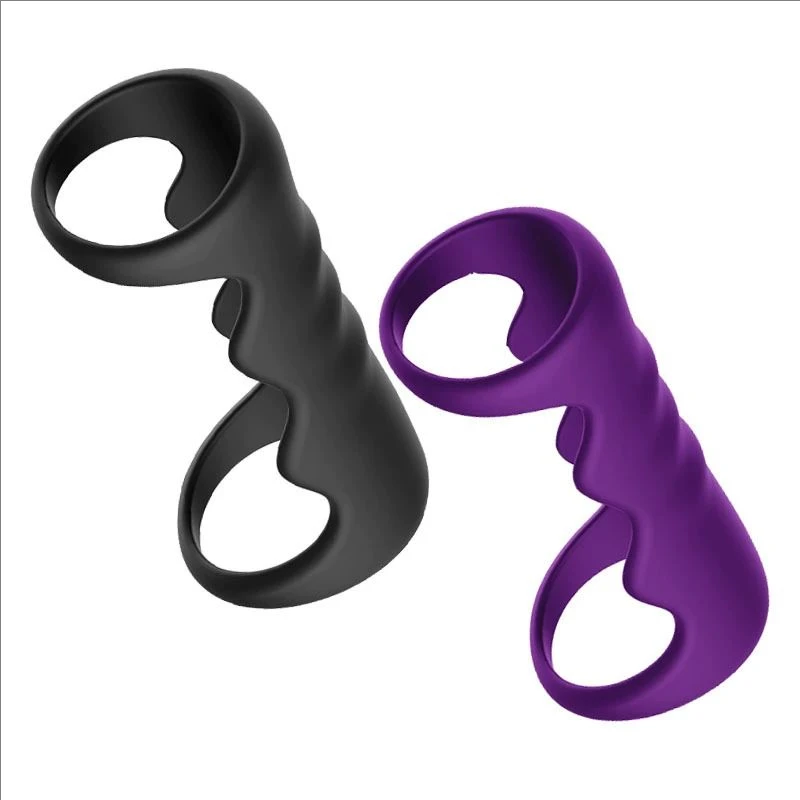 Male Penis Cock Rings Silicone Ruyi Rings Delay Ejaculation Sexy Erection Locked Sperm Rings Couple Lover Sex Toys For Men Black