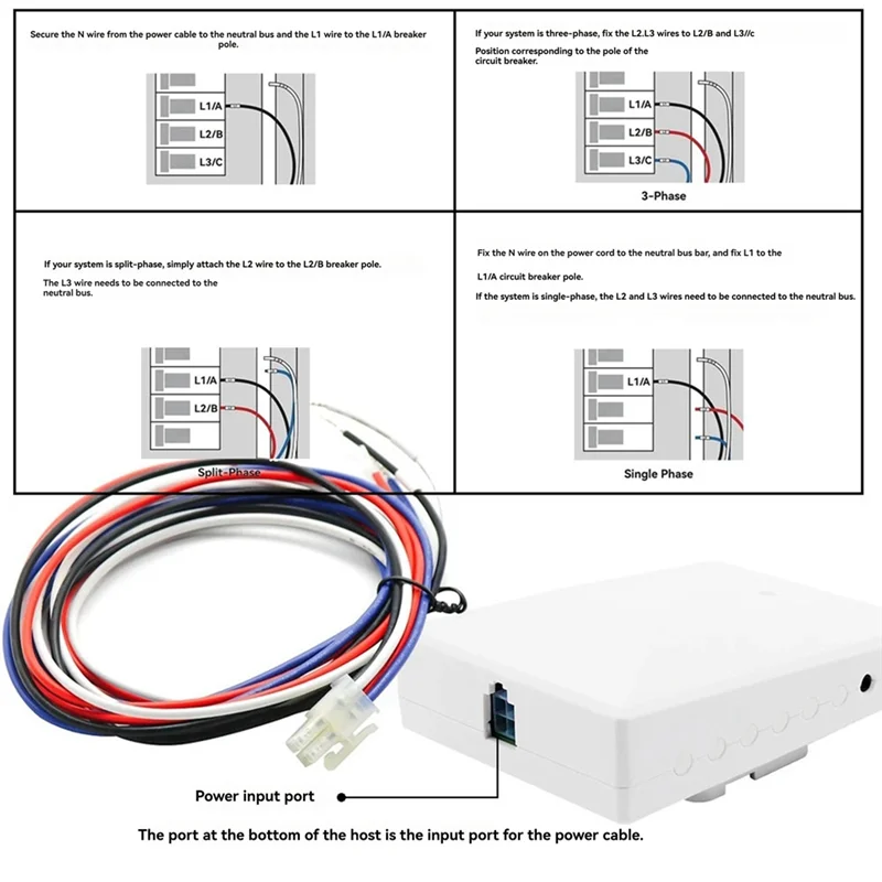 

A32T-Tuya Wi-Fi многоконтурный 5-канальный двунаправленный счетчик электроэнергии монитор AC90-480V с 5 шт. CT зажимами