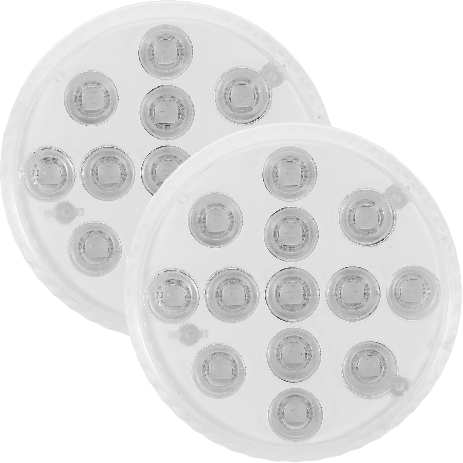 

2 Pcs LED Underwater Light Outdoor Decoration Waterproof Diving Vase Swimming Pool Lamp Plastic