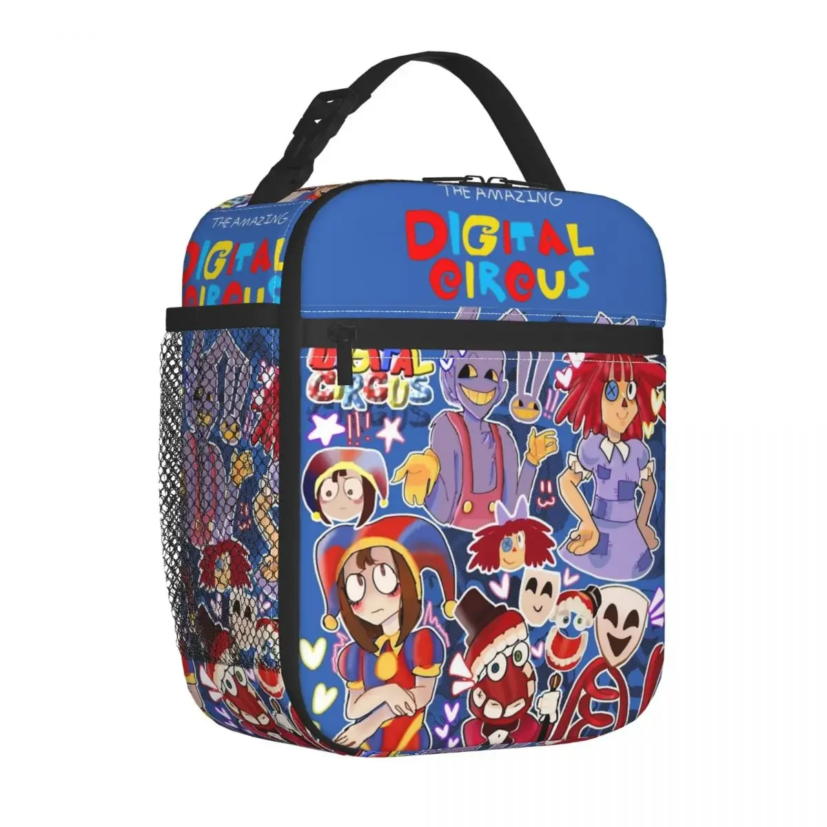 Amazing Digital Circus Insulated Lunch Bags Pomni Tadc Lunch Container Bag Tote Lunch Box Beach Travel Food Storage Bags