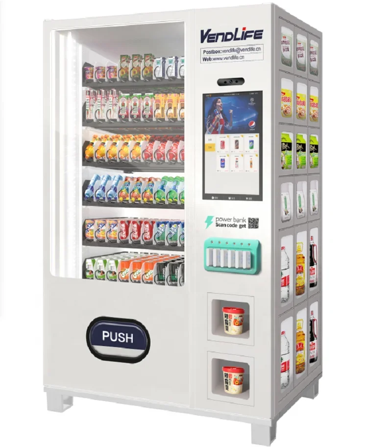 Vendlife Cheap Price High Quality Food Snack&Cold Drink Beverage High Capacity Vending Machine with Touch Screen