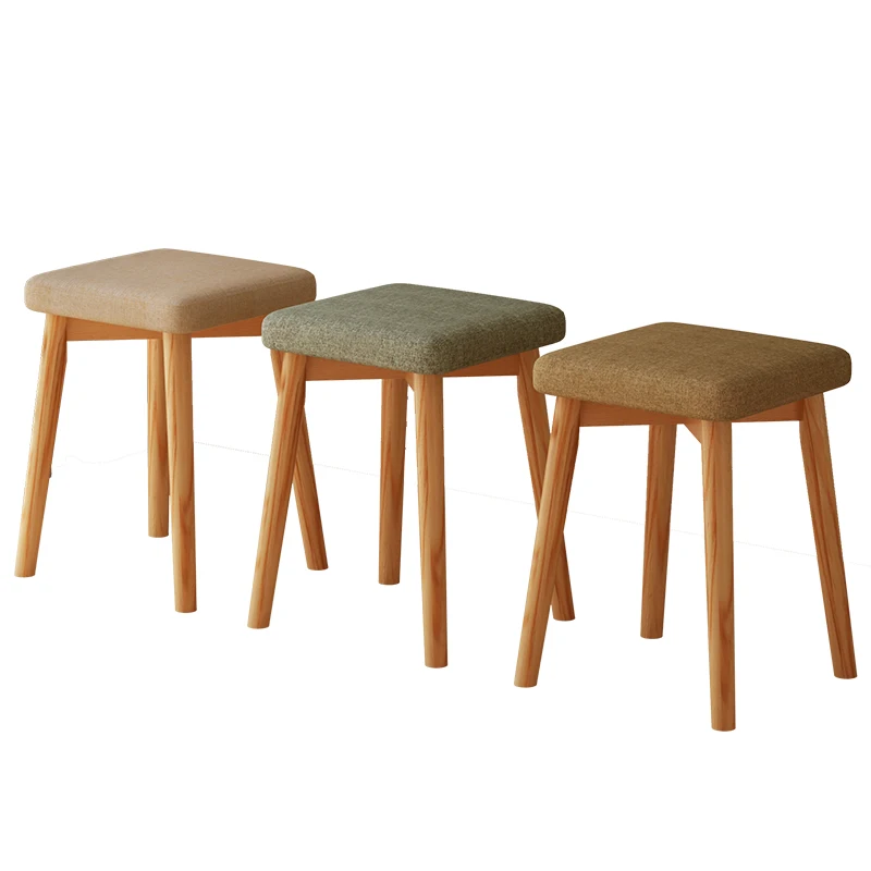 Small Stool Fashion Creative Small Bench Modern Minimalist Solid Wood Small Chair Sofa Stool round Stool Low Stool Square Stool