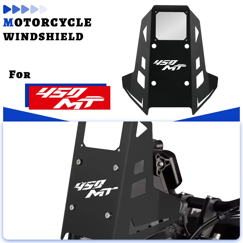 

2026 For CFMOTO 450 MT IBEX 450 2024-2025 Accessories Windscreen Fairing Aluminum Wind Shield Deflector Motorcycle Windshield