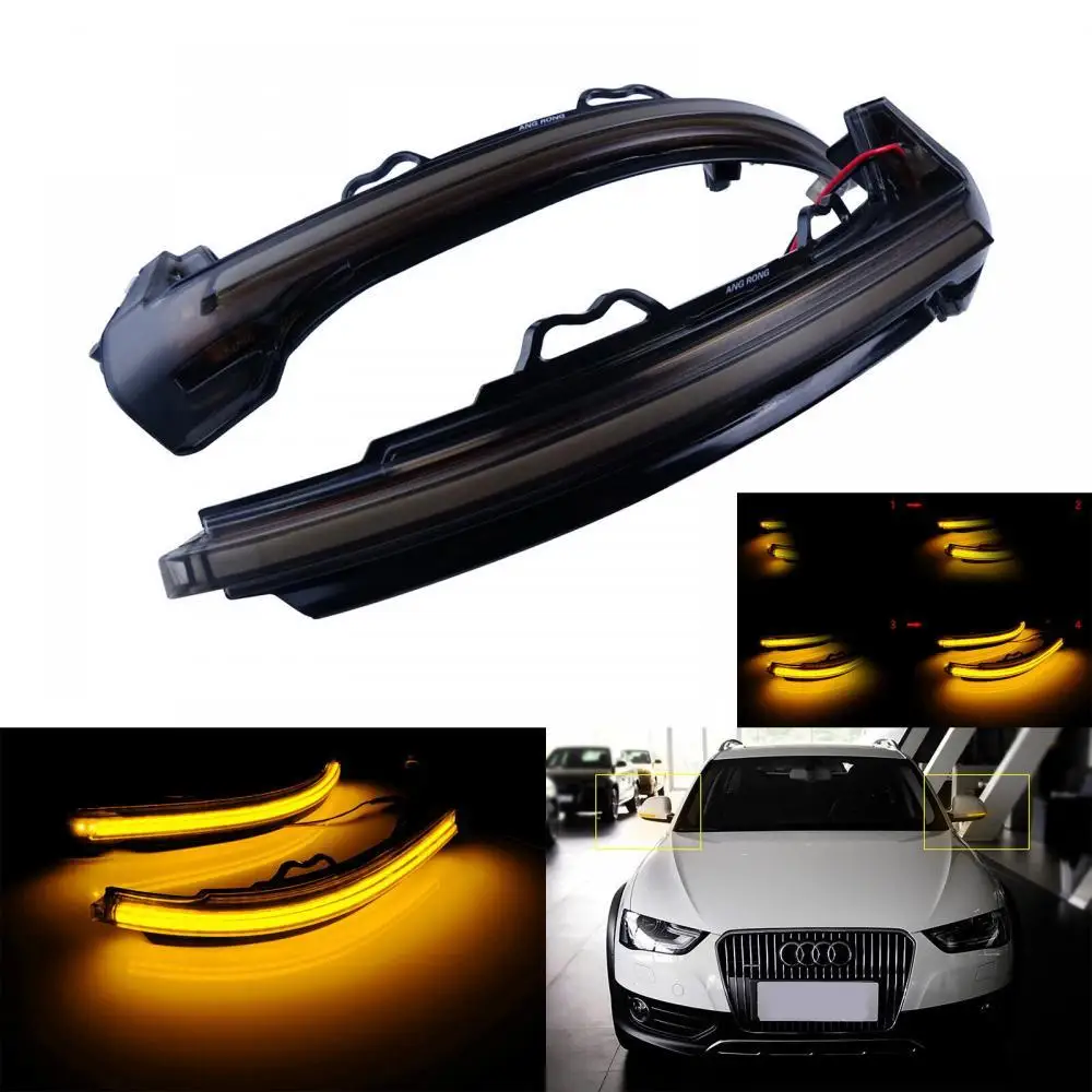 

LED Wing Door Mirror Dynamic Signal Indicator Light Amber For Audi A5 2016-2021