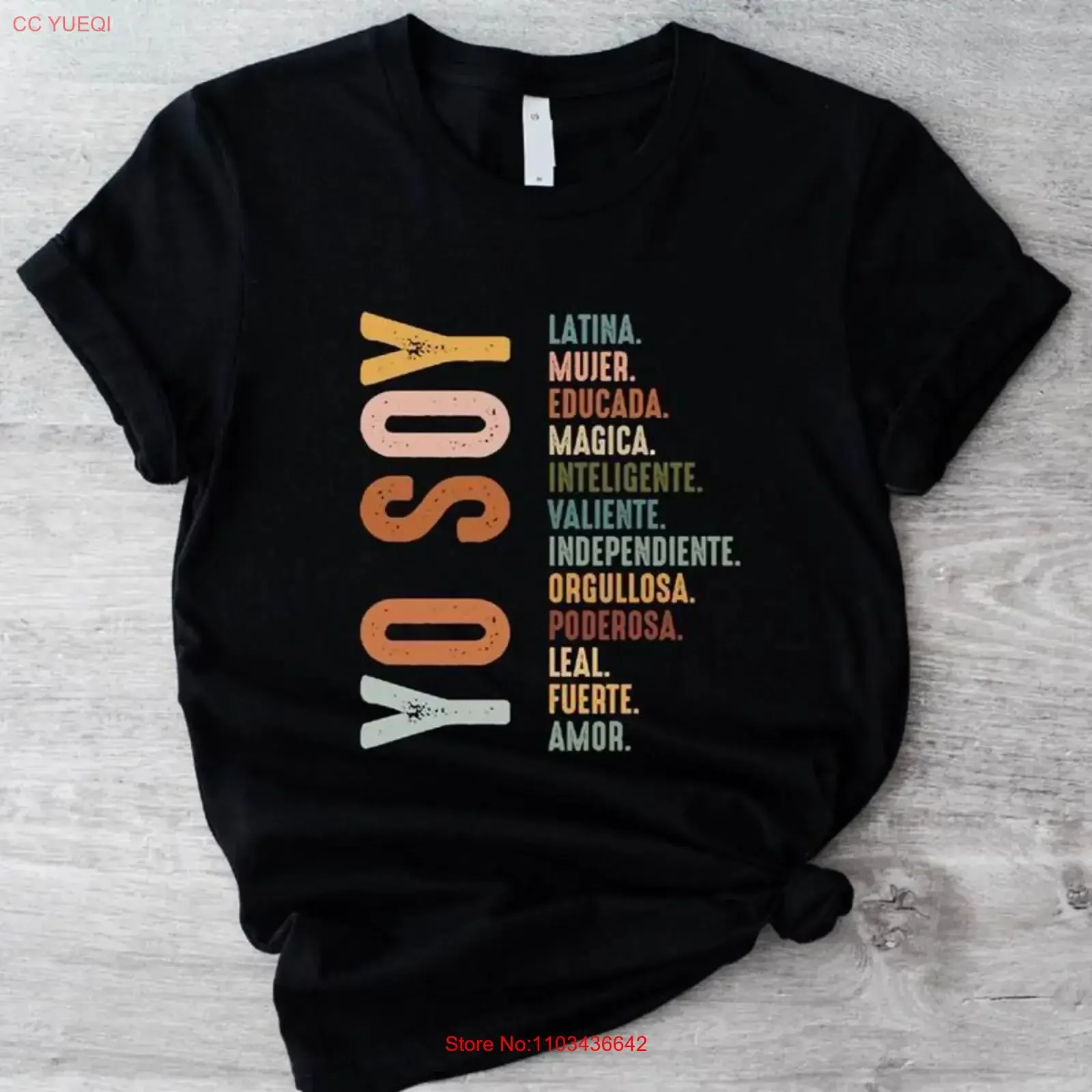 Camiseta Yo Soy Mujer Latina Mexicana Independiente Hispana Vintage Lavada Versátil Cómoda Suave Moda Hombre
