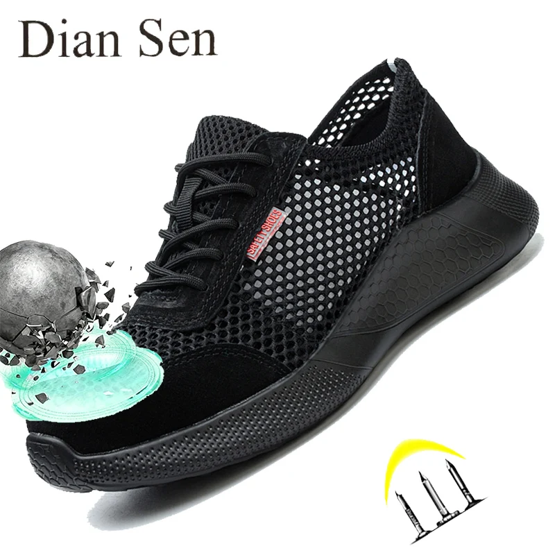 Steel Toe Shoes for Men Lightweight Work Shoes Construction Industrial Work Shoes Safety Shoes Comfortable Steel Toe Sneakers