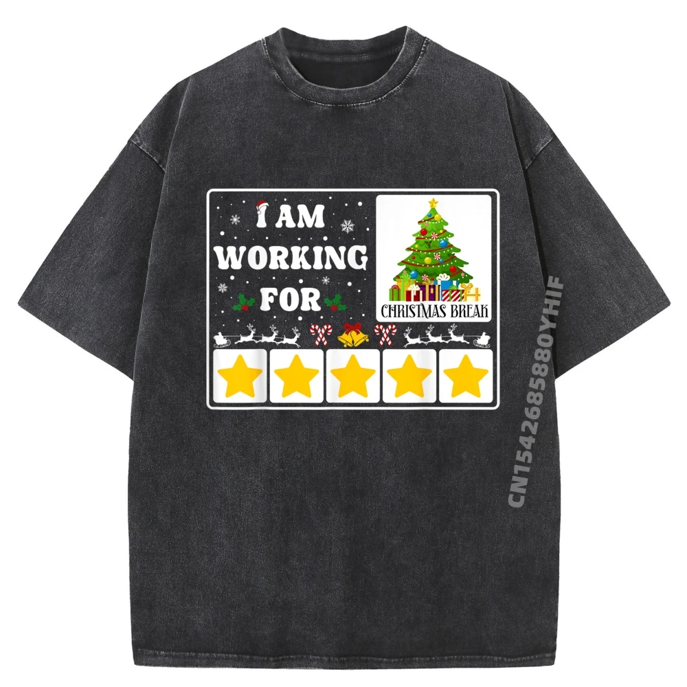 

Pajama Mens Clothing Plus Size Luxury T-Shirt Mens Comfortable Washed Clothes Casual Style Christmas Printed Tops