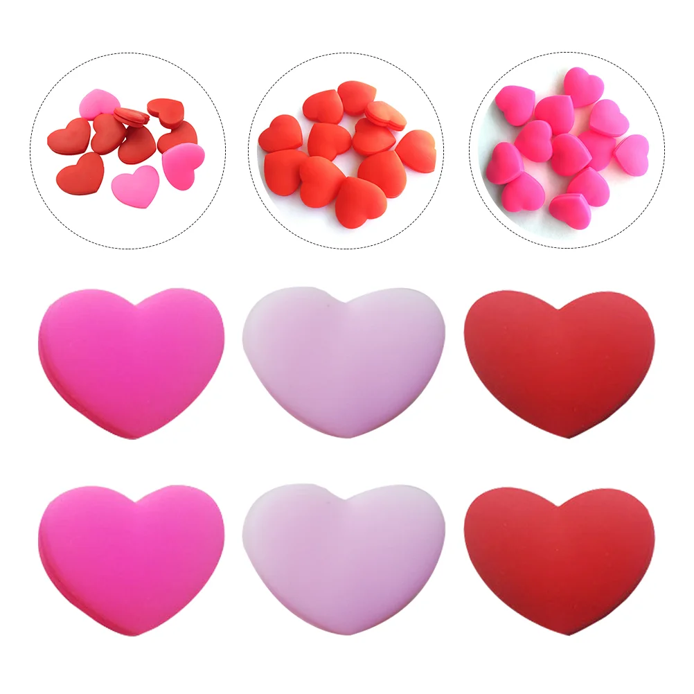 

6 Pcs Tennis Absorber Dampener Silicon Racket Shocking Perfect Racquet Vibration Heart-shaped Silicone