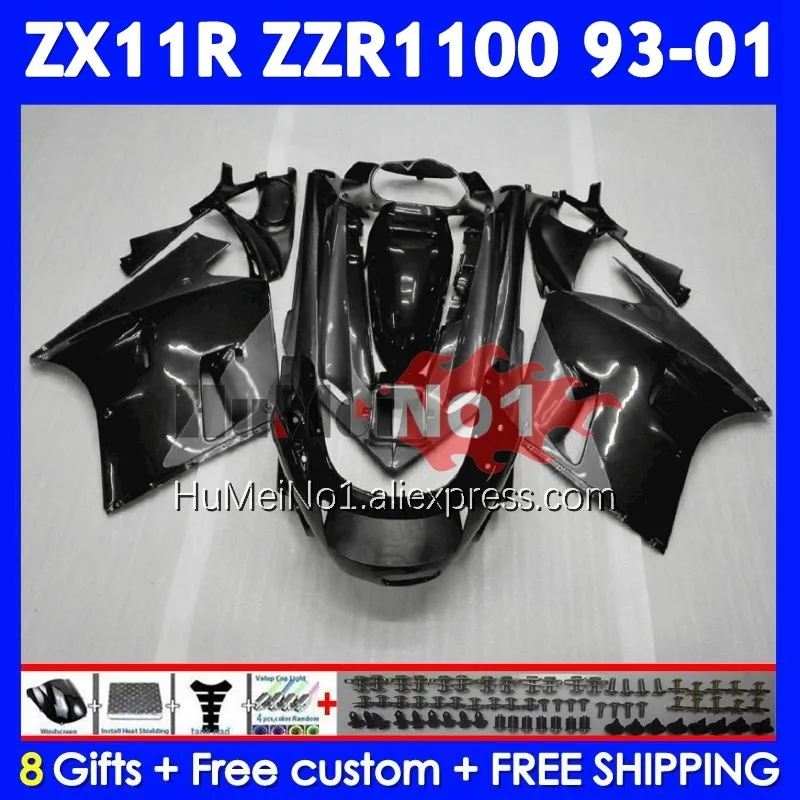 ZZR1100 For KAWASAKI NINJA ZX 11R ZX11 R 93 94 95 96 97 223No.137 ZX-11R Gloss grey ZX11R ZZR 1100 1998 1999 2000 2001 Fairing