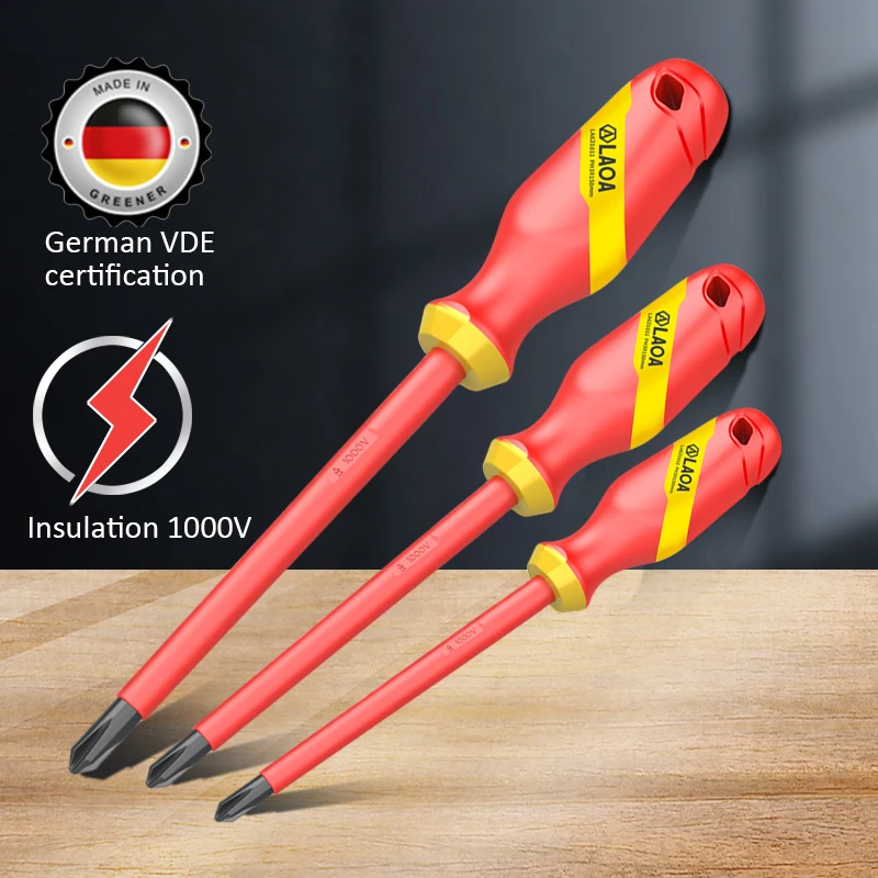 LAOA Insulated Screwdriver Home Circuit Tool Insulation Isolation Current Electrician Cross Flat Screwdriver