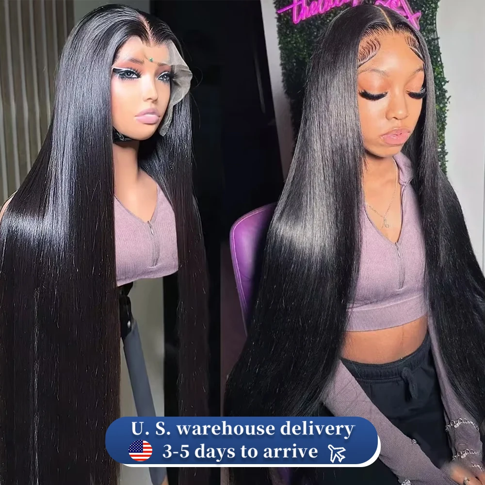 

250% 30 42 Inch Bone Straight Lace Front Wigs Human Hair 13x6 Hd Lace Frontal Wig 13x4 Brazilian Hair Pre Plucked Remy Hair Wigs