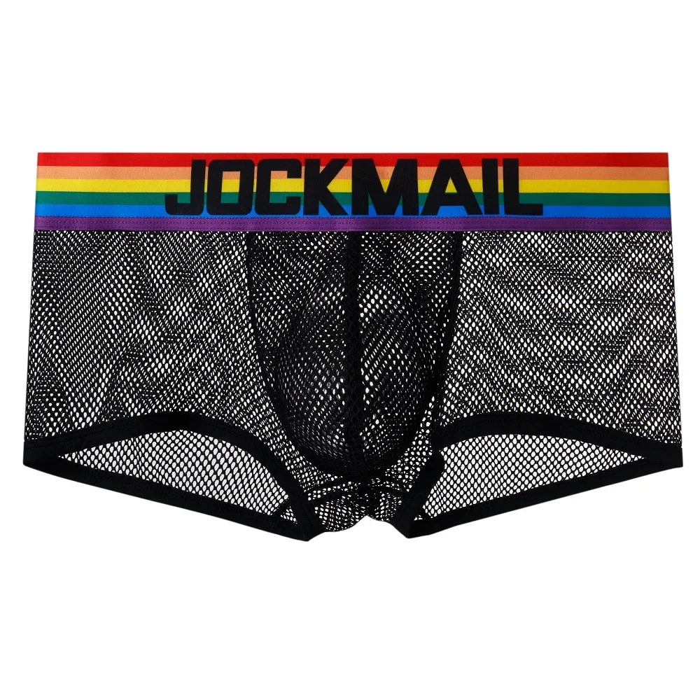 JOCKMAIL Boxershorts Men Boxers Male Underwear Man Panties Sexy Cotton Soft Short Boxer Mesh Mens Hombre Cueca Gay Underwear