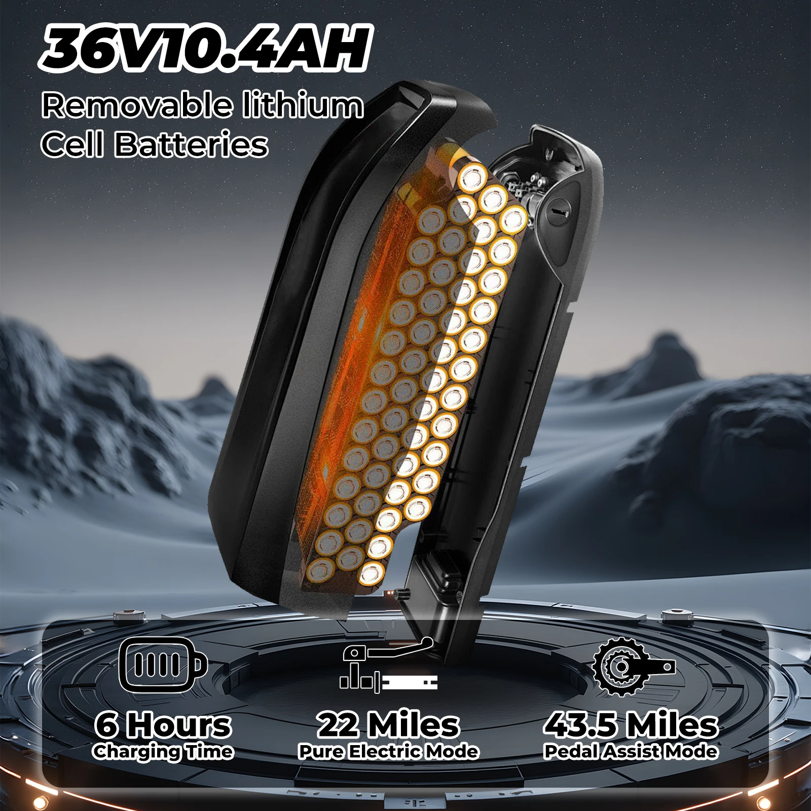 Bicicleta eléctrica para adultos, bicicleta de montaña eléctrica de 26 pulgadas con batería desmontable, motor máximo de 720W y 36V, bicicleta eléctrica de 7 velocidades y 20MPH