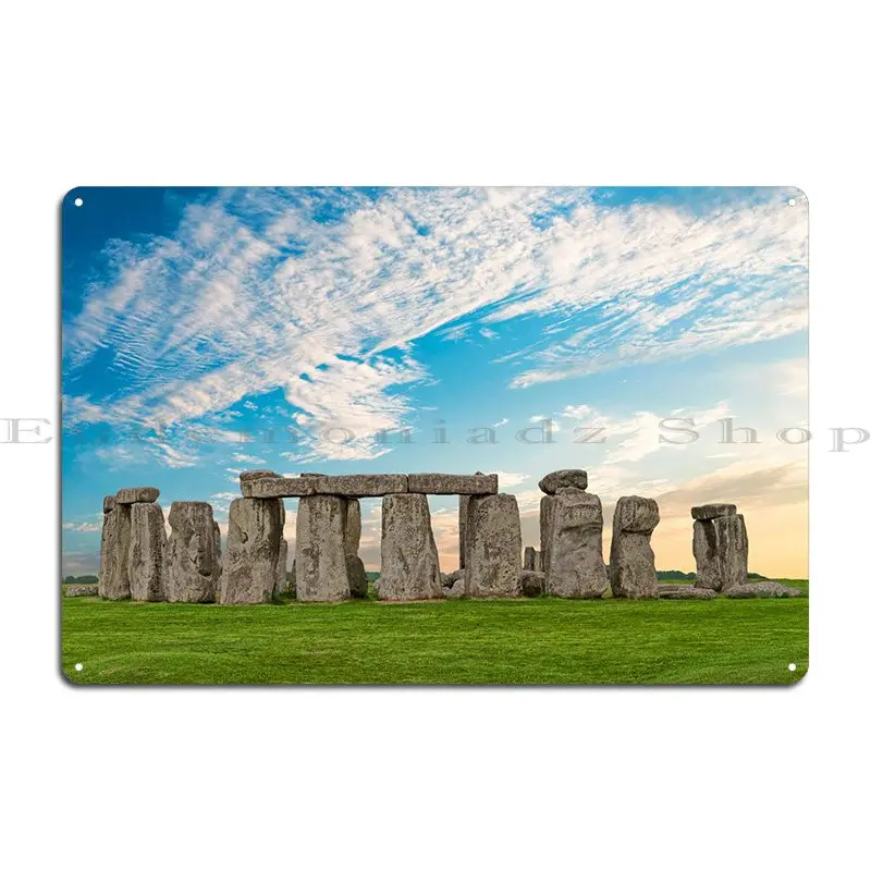 Stonehenge Cloudy II - Scenes From A Shoot Around Stone ... Metal Plaque Retro Cinema Pub Iron Garage Tin Sign Poster