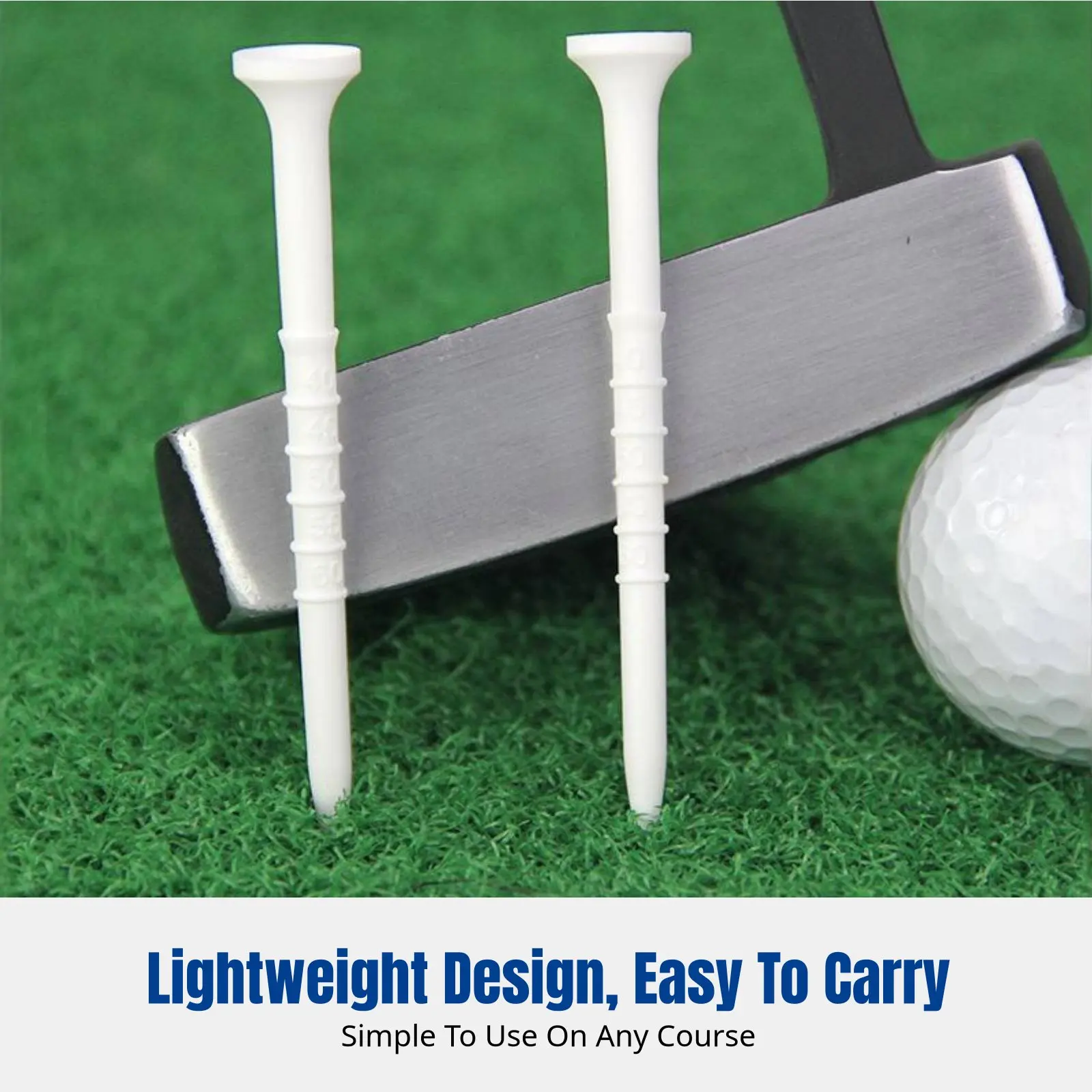 

Graduated Golf Tee, Durable, Low Drag, Training Aid