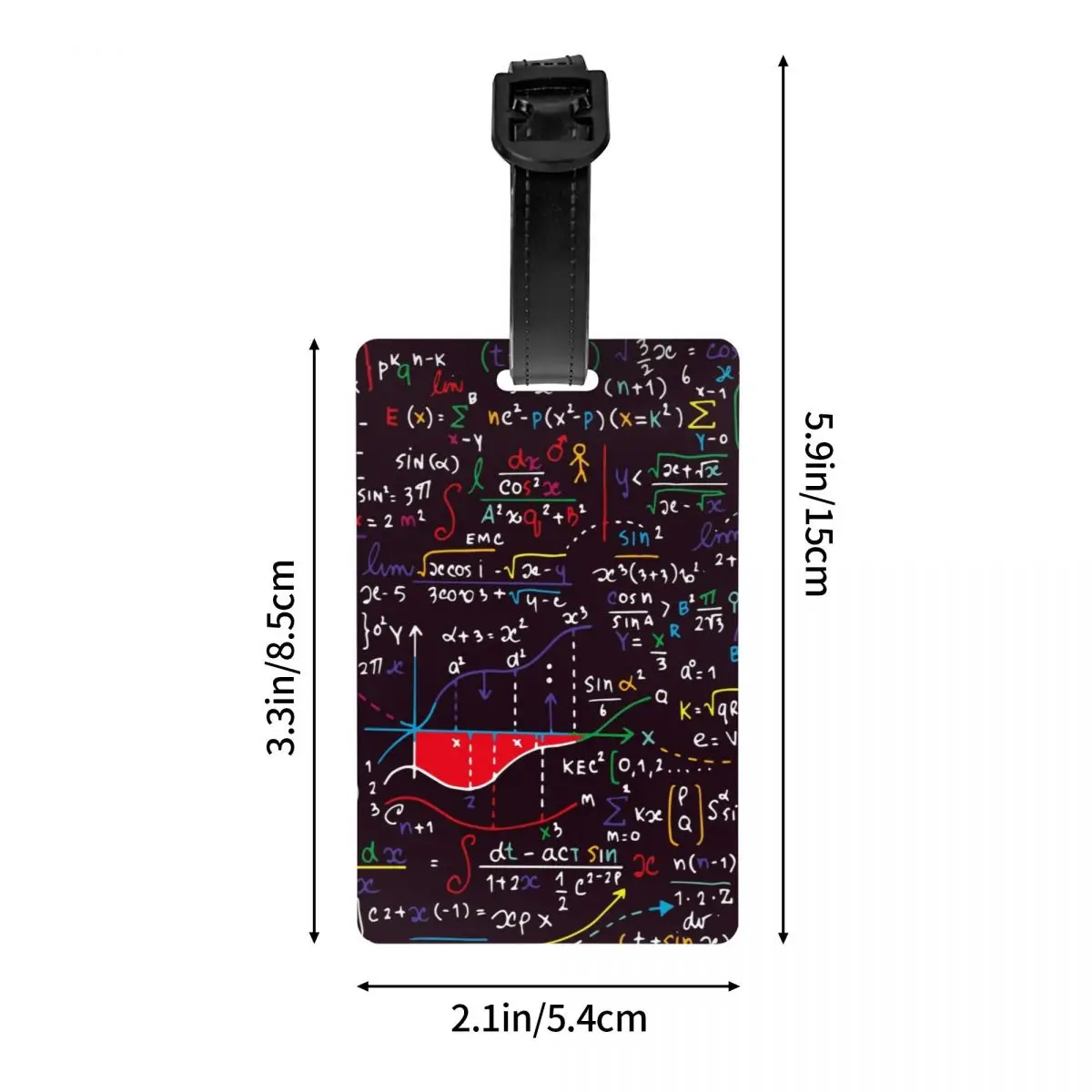 Niesamowity świat matematyki na etykiecie bagażowej dla walizka podróżna nauczyciel matematyki ochrony prywatności