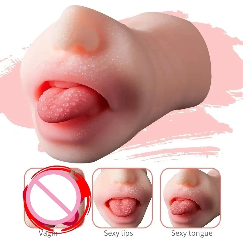 Male Soft Silicone Masturbation Cup Real Deep Throat Mouth Vagina Backyard Vacuum Stimulator Male Adult Products Vagina Silicona