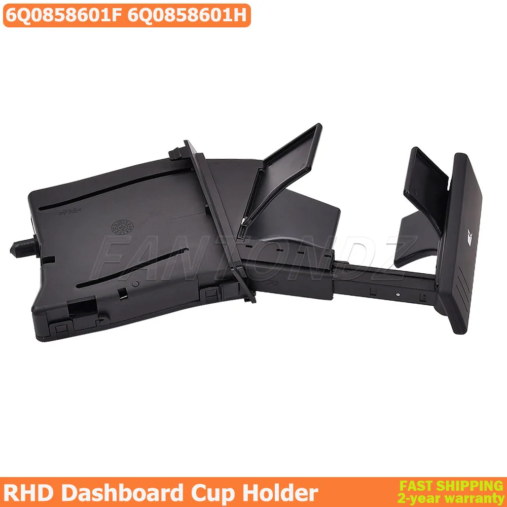 Auto-Mittelkonsolen-Getränkehalter 6Q0858601F für VW Polo 9N 9N1 9N3 2003-2008 6Q0858601H RHD Linksseitiger ausziehbarer Getränkehalter