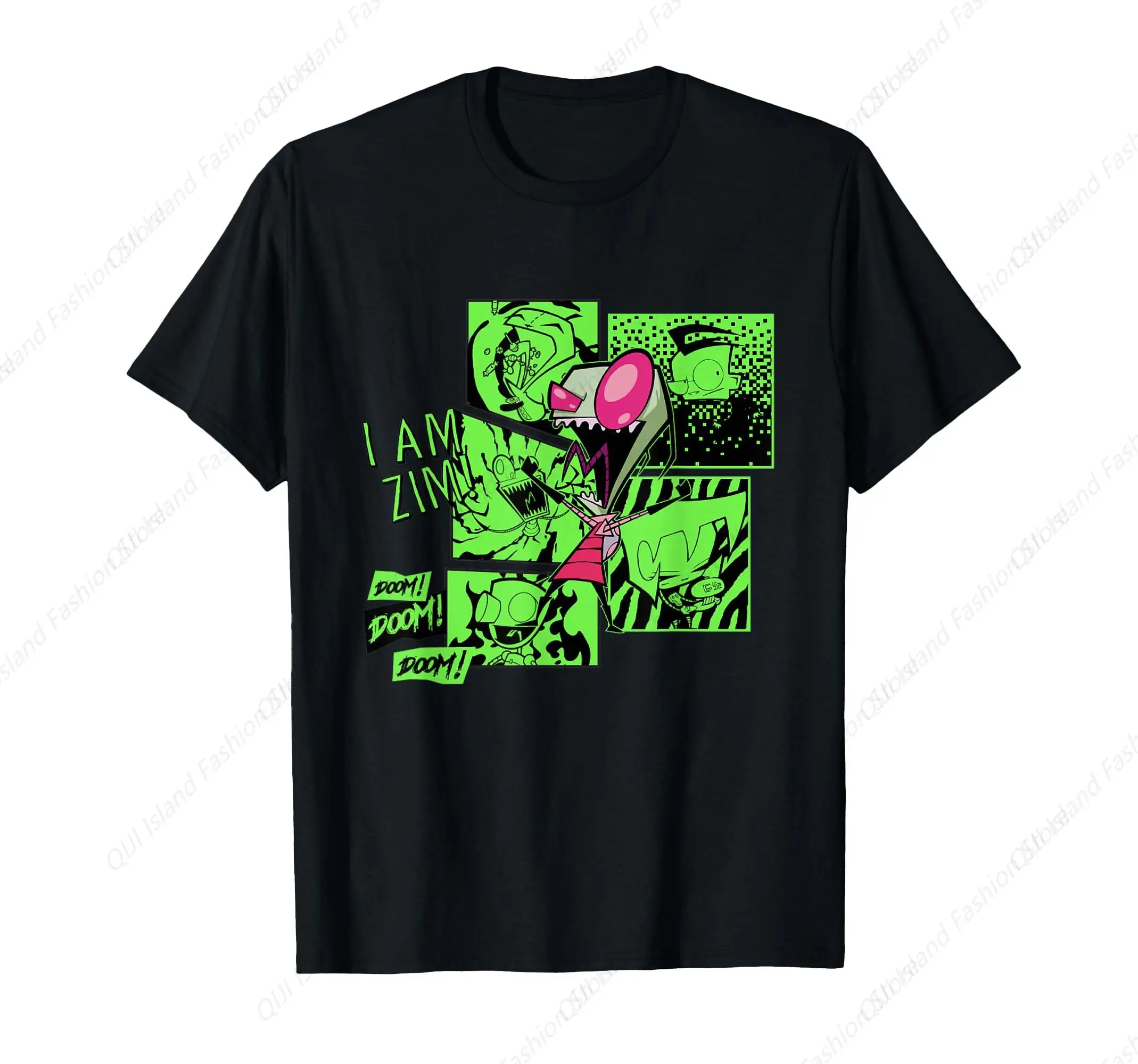 

Interesting Invader Zim Zim Screaming Doom Panels Collage T-Shirt