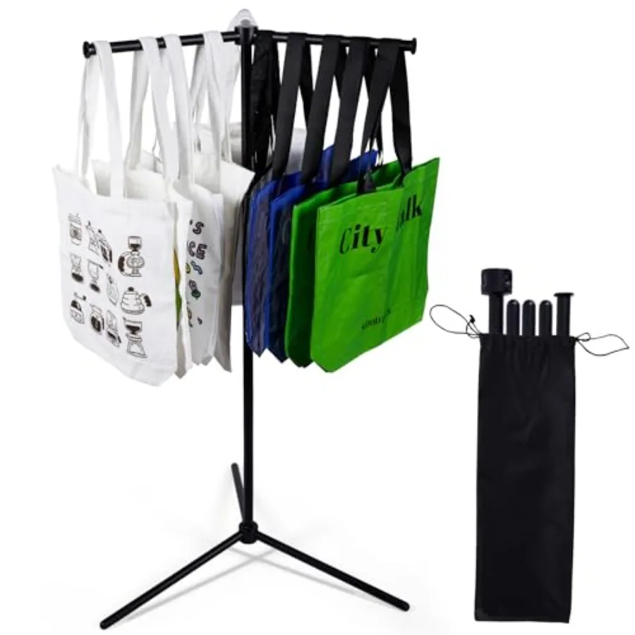 

Shopping Bag Rack Tote Bag Holder Stand for Vendors Metal Stand for Retail Store Craft Fairs Boutique Trade Show