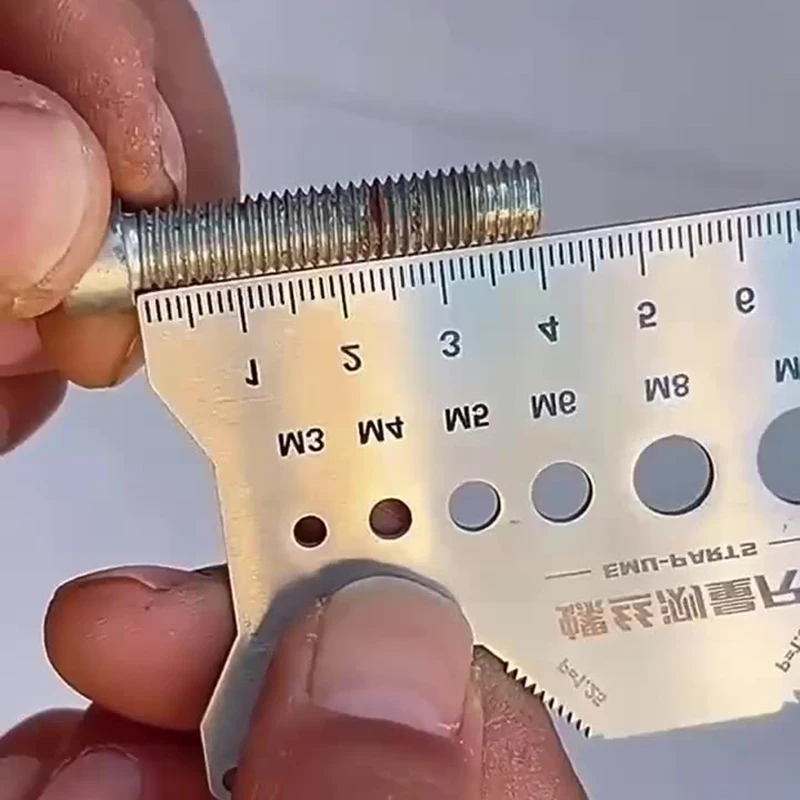 2 5 10Pcs Stainless Steel Thread Checker Flat DoubleSided Bolt Screw Gauge Pattern Jewelry Watch Repair Handcraft Making Tools