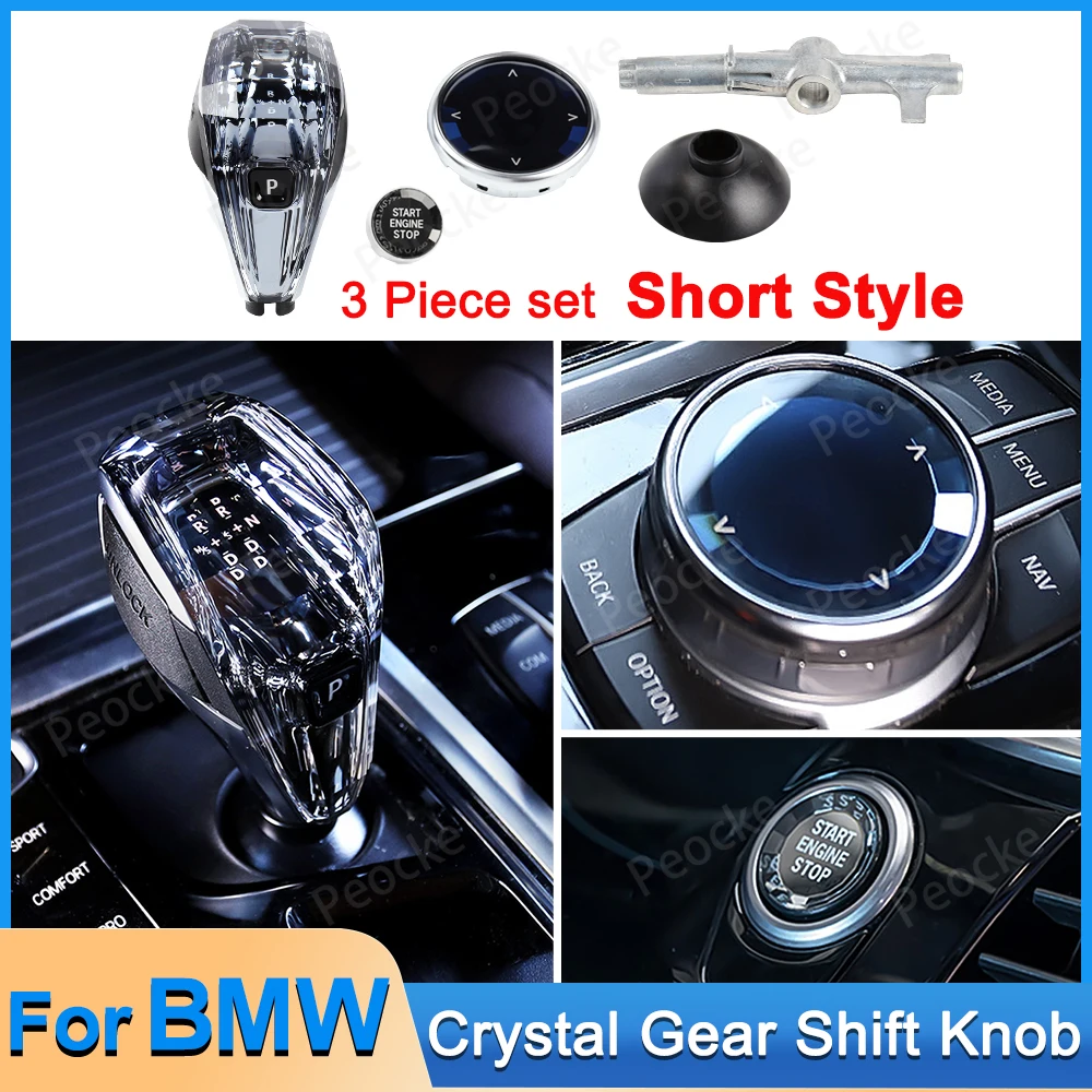 

Crystal Gear Shift Knob Short For BMW F30 F31 F32 F36 F01 i8 F25 F26 F20 F22 F11 F10 Gearbox Lever Stick Handle Accessories