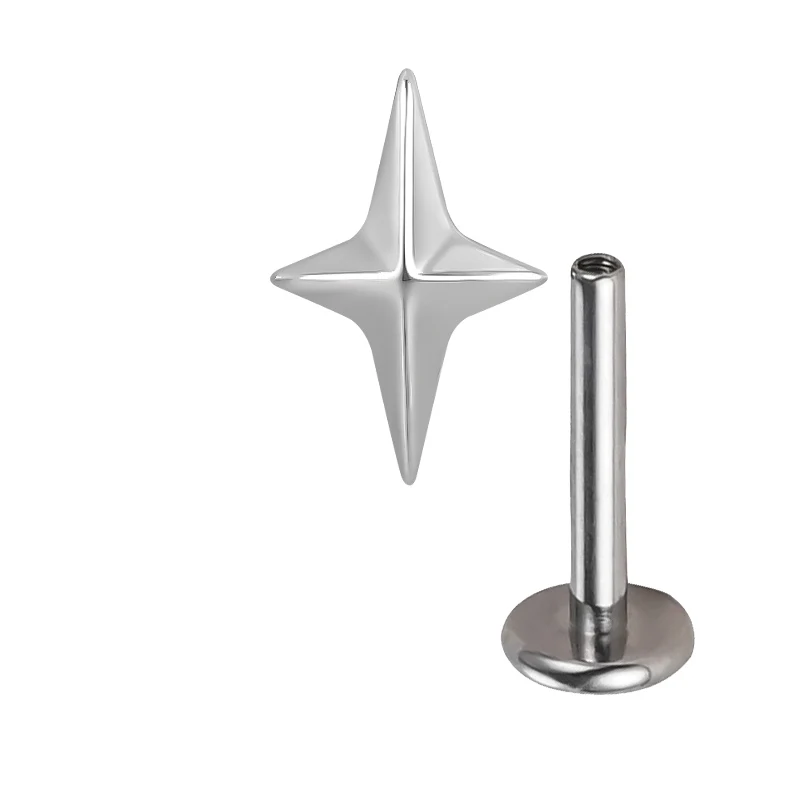 Titanium Ear Studs Earrings with CZ Paved Top