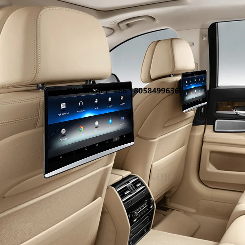 

Navihua 13.3 Inch Car Headrest Monitr 4k Screen Smart Car Back Rear Seat LCD Roof TV Universal Car Headrest Android Monitor