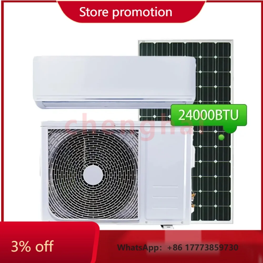 CHKJ for Ac Dc Solar air Conditioner for Home 9000btu 12000btu 18000btu 24000btu Home Hybrid Solar Conditioner air