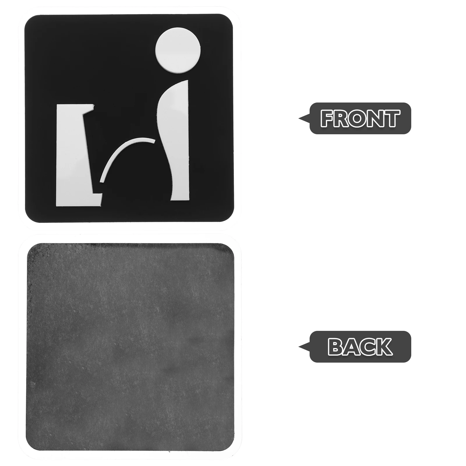 الاكريليك المرحاض الذاتي لاصق الحمام مؤشر للحمام باب الديكور مكتب فندق مطعم الرجال مرحاض الجدار #6