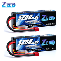 1/2units Zeee 5200mAh 7.4V 50C Lipo Batteries for RC Car 2S RC Lipo Battery with T Plug For RC Drone Car Truck Helicopter Boat