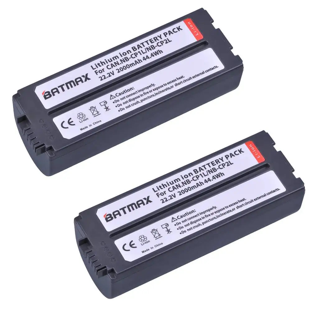 

Batmax 2000mAh NB-CP2L NB CP1L NB-2LH Battery for Canon Photo Printers SELPHY CP1500,CP800,CP900,CP910,CP1200,CP100,CP1300