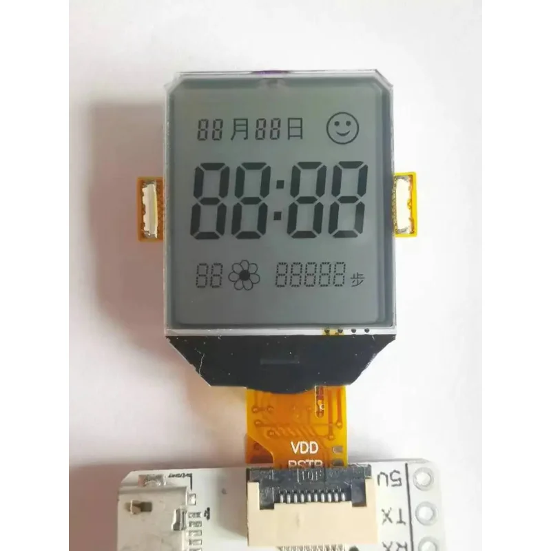 Modul layar kristal cair LCD 0,9 inci, layar jam tangan, jelas terlihat di bawah sinar matahari