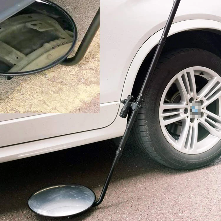 Portable telescopic inspection safety convex mirror handheld tool