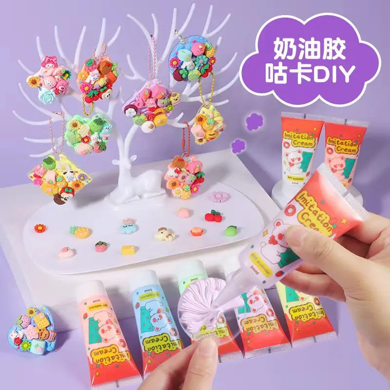 Cream Gel Goo Card Set Goo Card Sticker Full Set Handmade DIY Girl Children's Toy Material Goo Card Pangu Card