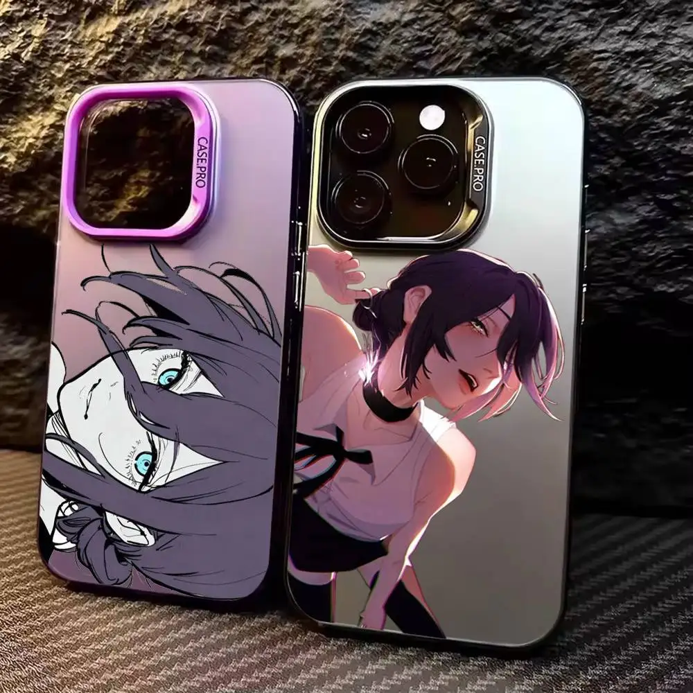 

C-Chainsawman R-Reze A-Arc Phone Case For iPhone 17,16,15,14,13,12,11,Pro Max,Plus black Candy Silver Cover