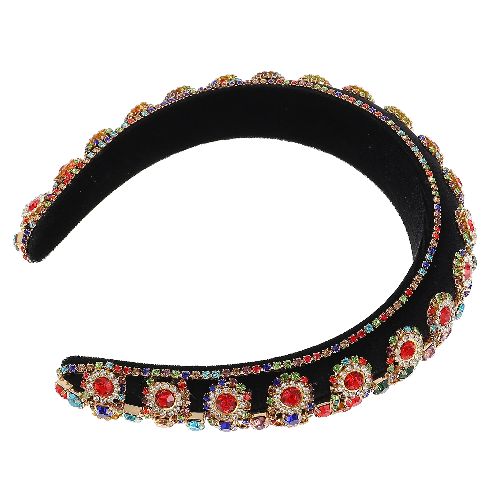 Rhinestone Headband Decorative Hairband Grace Elegant Headdress Accessory Fashion Fabric Girl Exquisite Miss