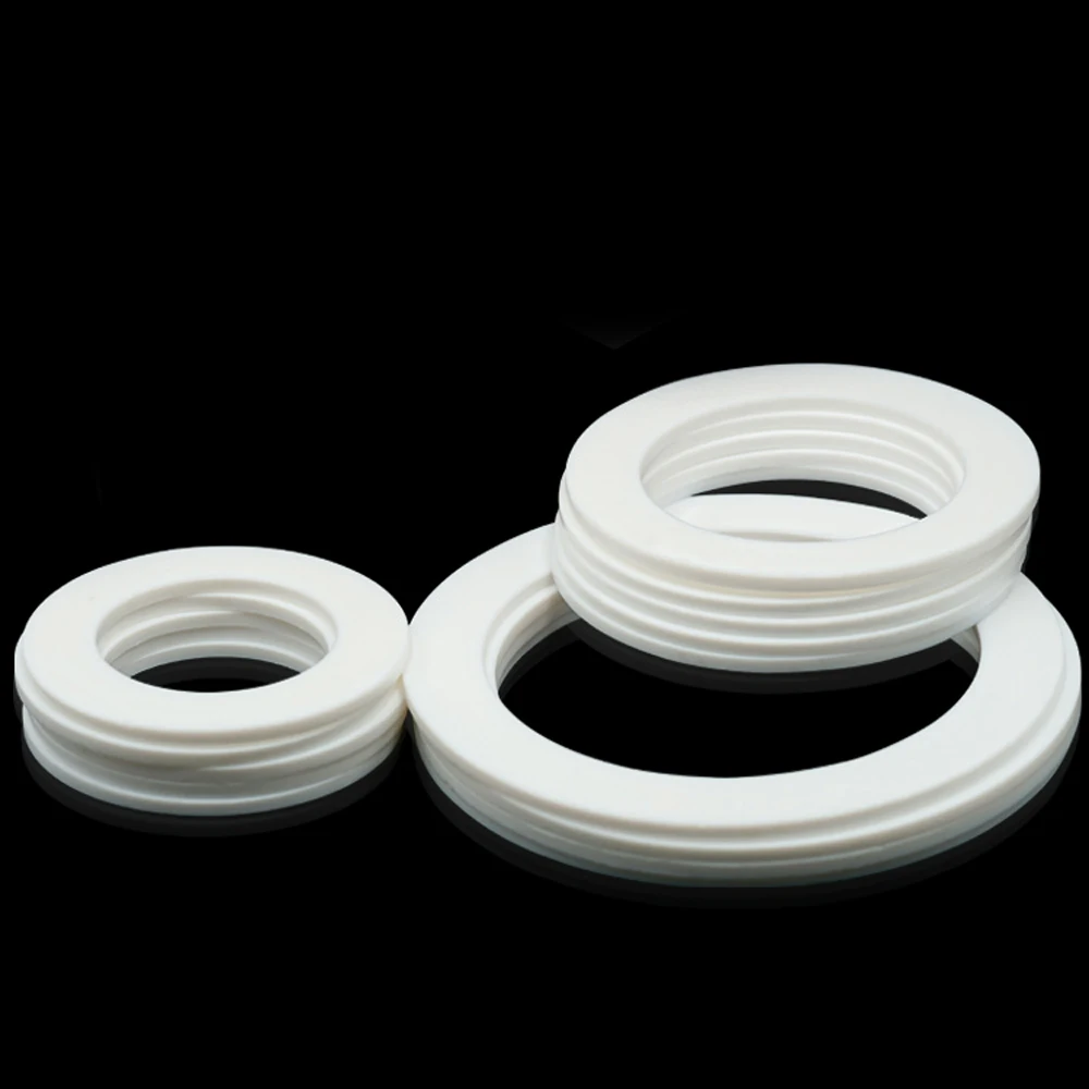 1PCS 18/24/25/32/35/38/43/45/50/55/57/60/65/70/75/80/85-190mm PTFE Flat Washer Gasket Spacer Sealing O Ring Flange Gaskets White
