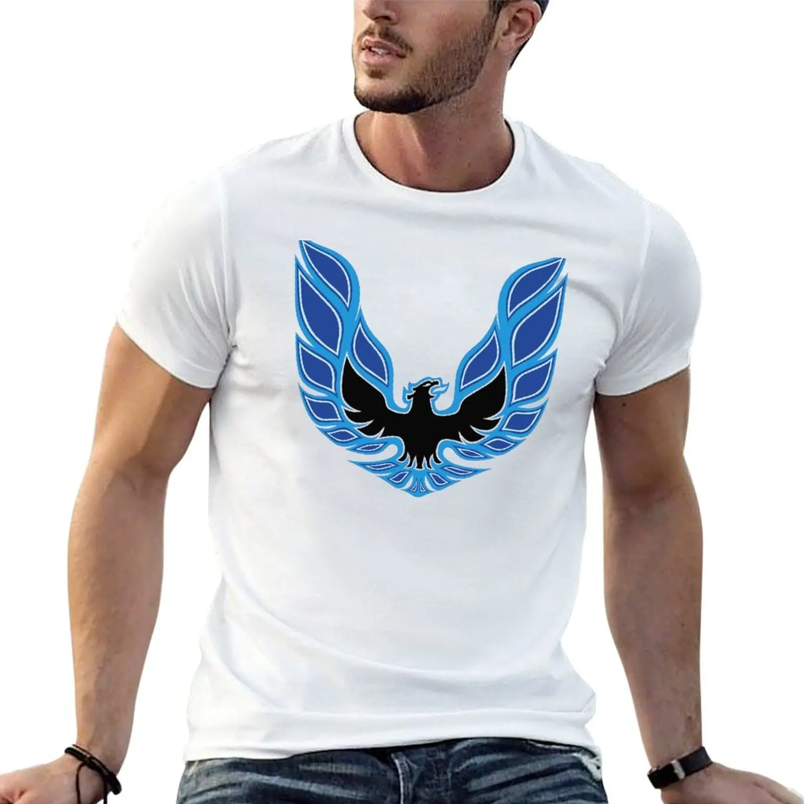 Copia de TRANS AM EAGLE BLUE T-Shirt animal prinfor boys gifts for boyfriend Short sleeve tee men