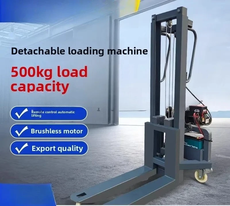Small electric loading lift loading and unloading truck artifact with truck forklift is convenient