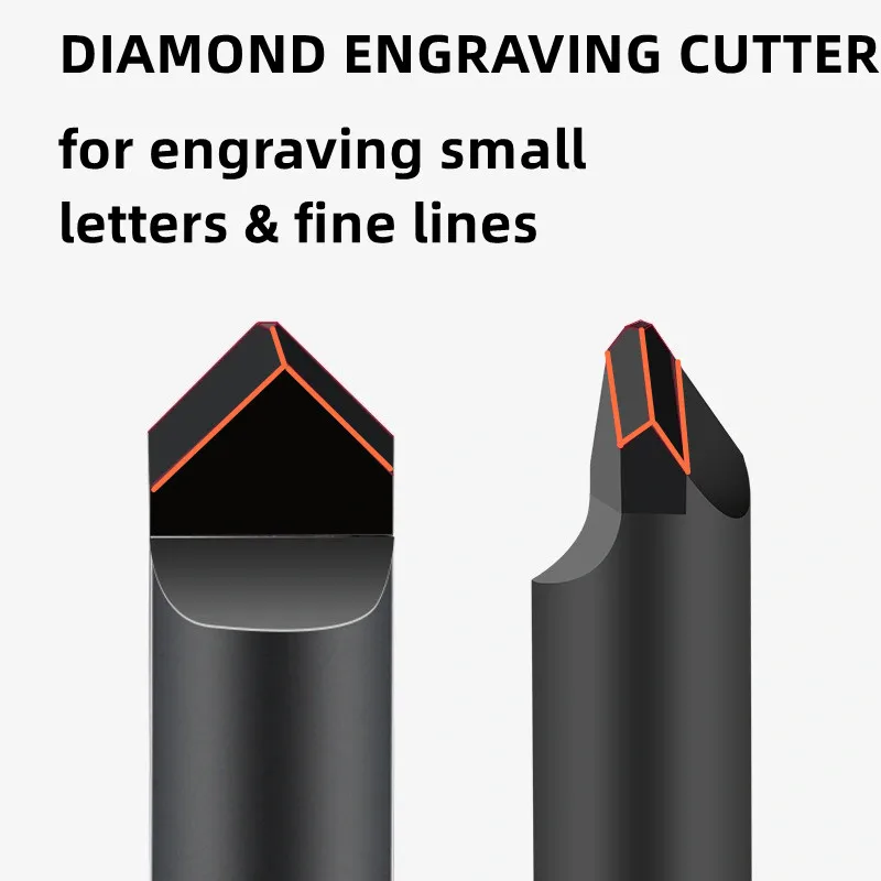Grawer diamentowy Mała litera Grawerowanie Narzędzia granitowe Marmurowa ulga cnc Bit PCD Trzpień 6mm Frezowanie Narzędzie do rzeźbienia 1szt