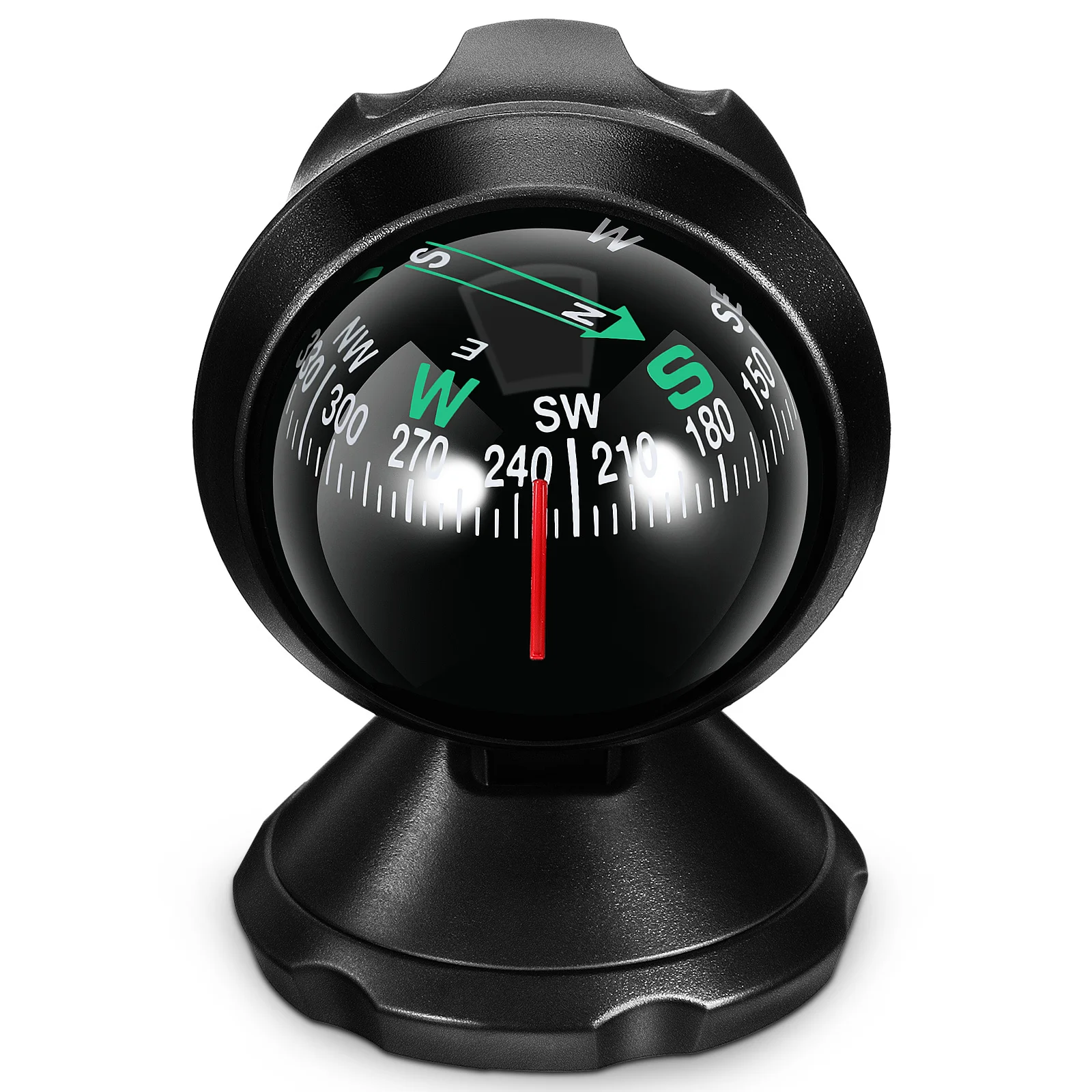 

Universal Car Compass Ball High Precision Dashboard Mount Direction Finder Dash Compass for Vehicle Navigation Travel Camping