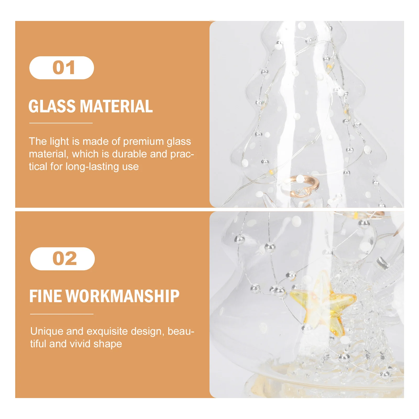 

Unique Desktop Ornament Night Light Child Christmas Mini Plastic Nightlight Glass Lamp