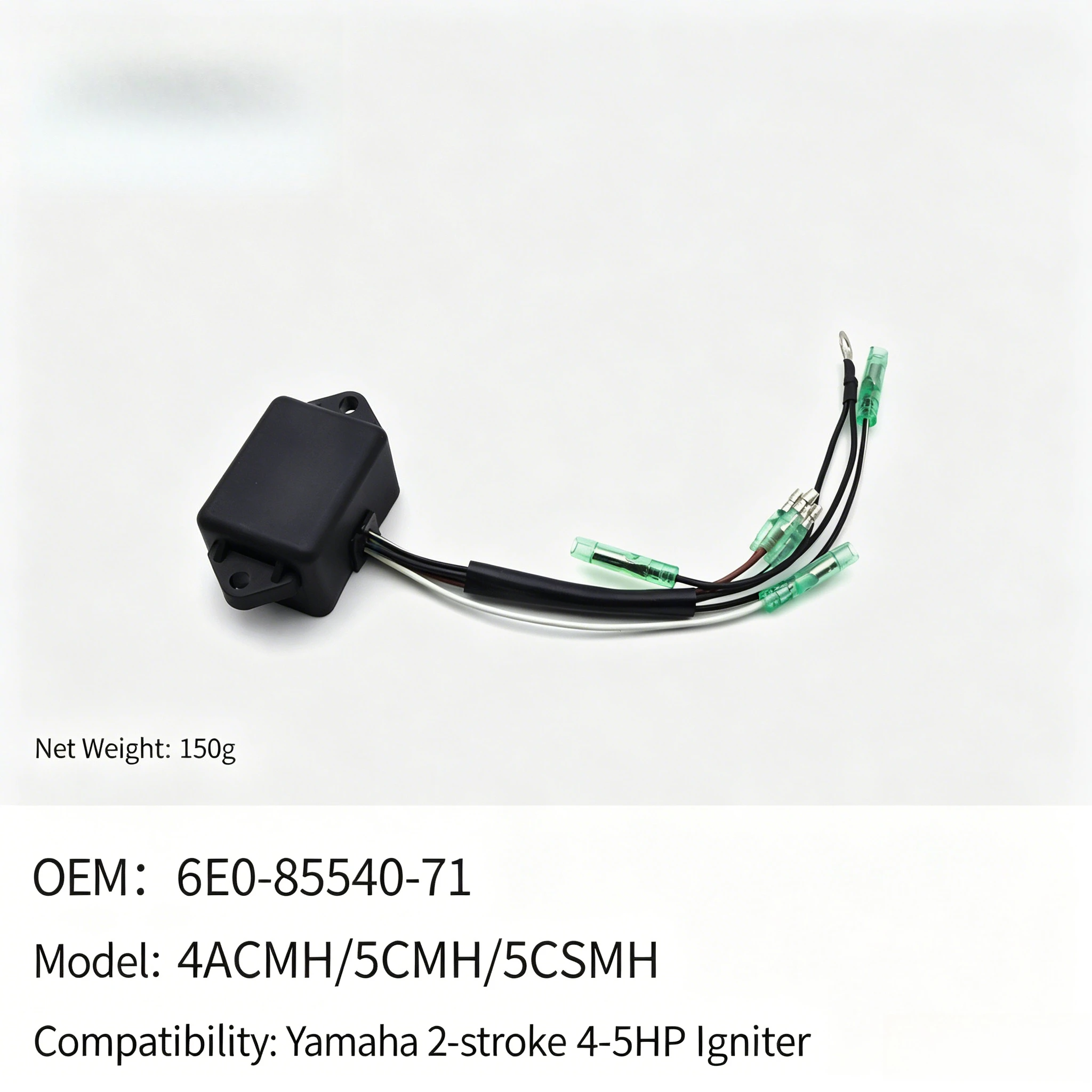 Outboard motor CDI igniter module, compatible with Yamaha two-stroke engines (2/3/5/8/9.9/15/25/30/40/48/60 hp)