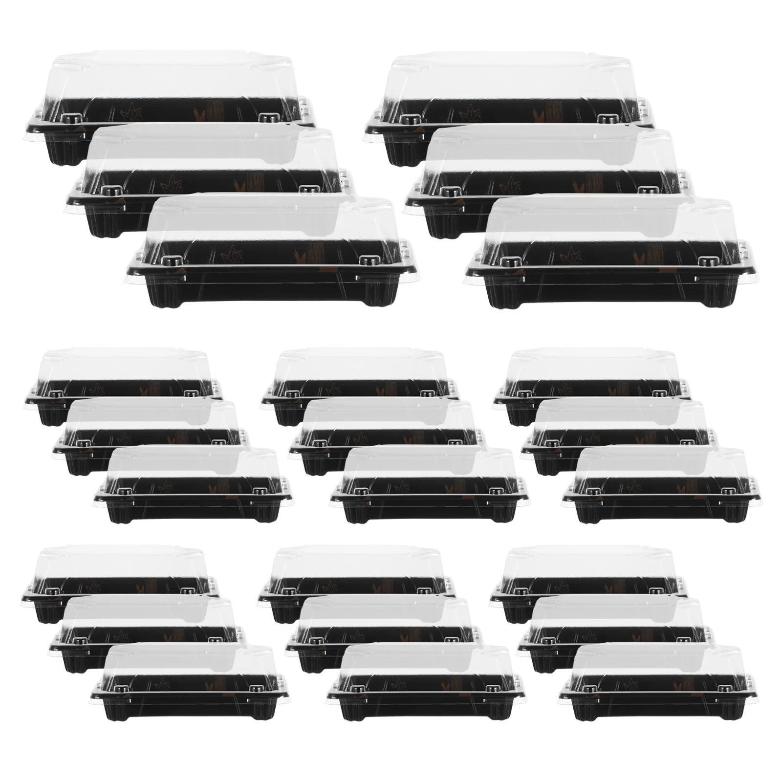 

Disposable Pulp Packing Boxes 50PCS Fruit Cake Storage Containers with Lids Take Out Food Packaging Boxes for Carry Out