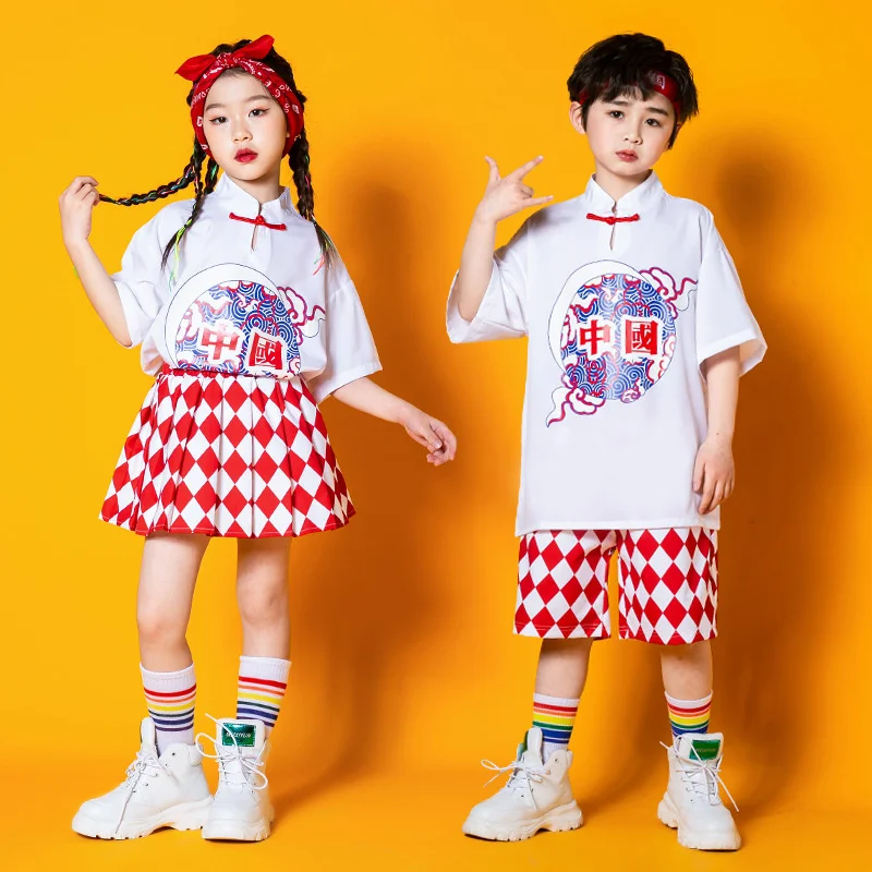 

61 children's suit kindergarten cheerleading performance clothes primary school students national style chorus graduation