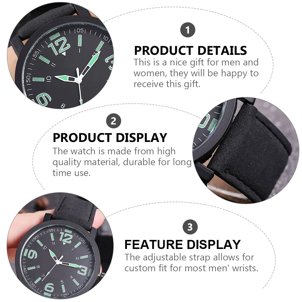 ساعة رقمية أنيقة للرجال كوارتز فاخرة كاجوال ساعة يد خفيفة الوزن وحزام مريح هدية مثالية له أو لها