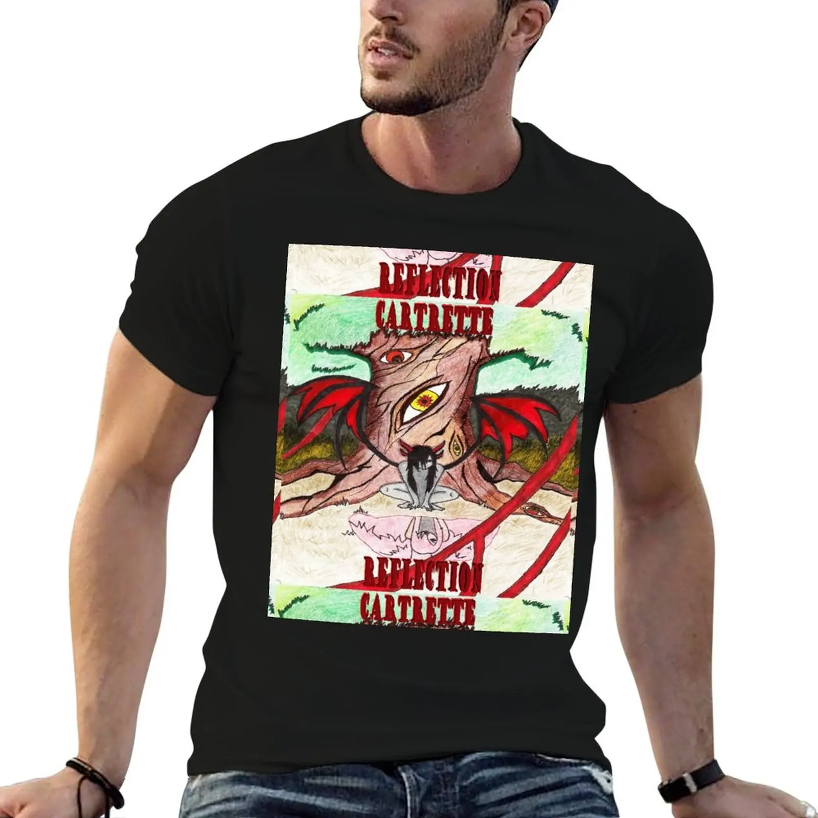 CARTRETTE REFLECTION T-Shirt aesthetic clothes summer tops mens shirts graphic tee